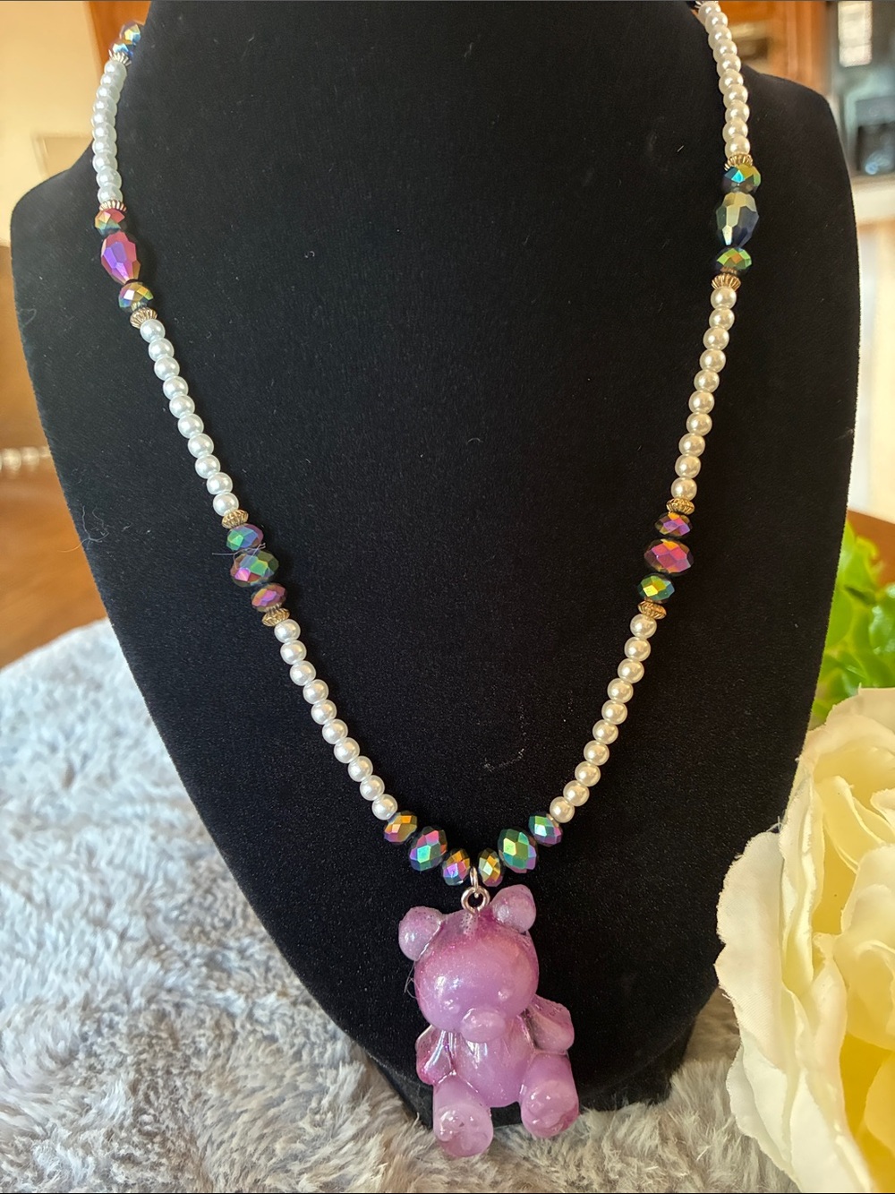 💜 Purple Bear Necklace 💜